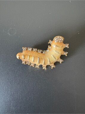 Gold Caterpillar Reptile Accent Pin - Unbranded